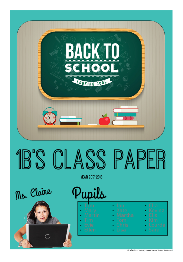 make a newspaper newspaper template back to school - happiedays