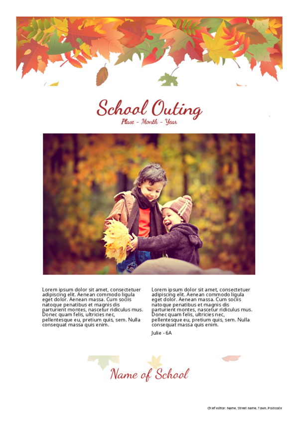 make a newspaper newspaper template school outings - happiedays